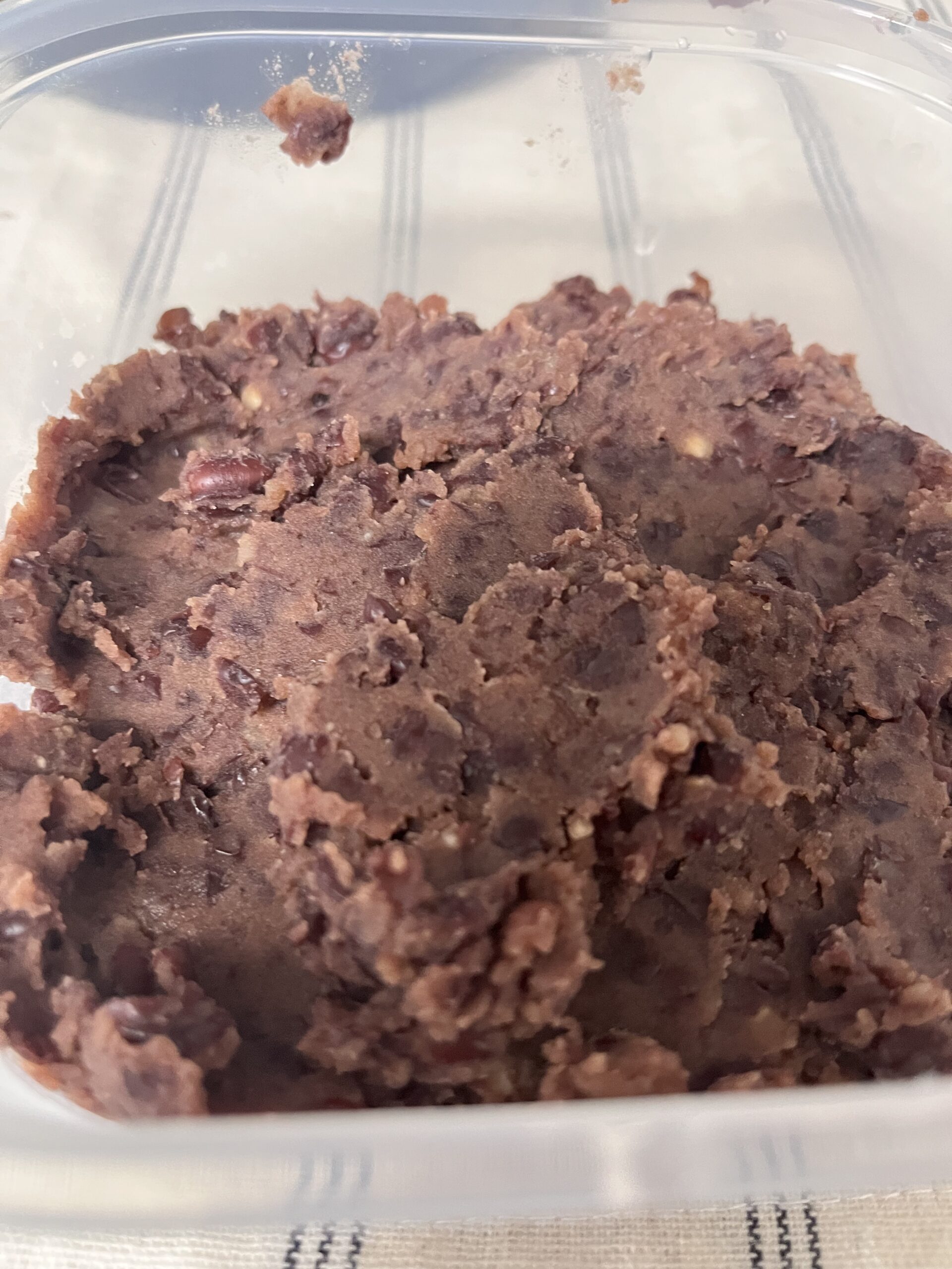 完成したつぶあん