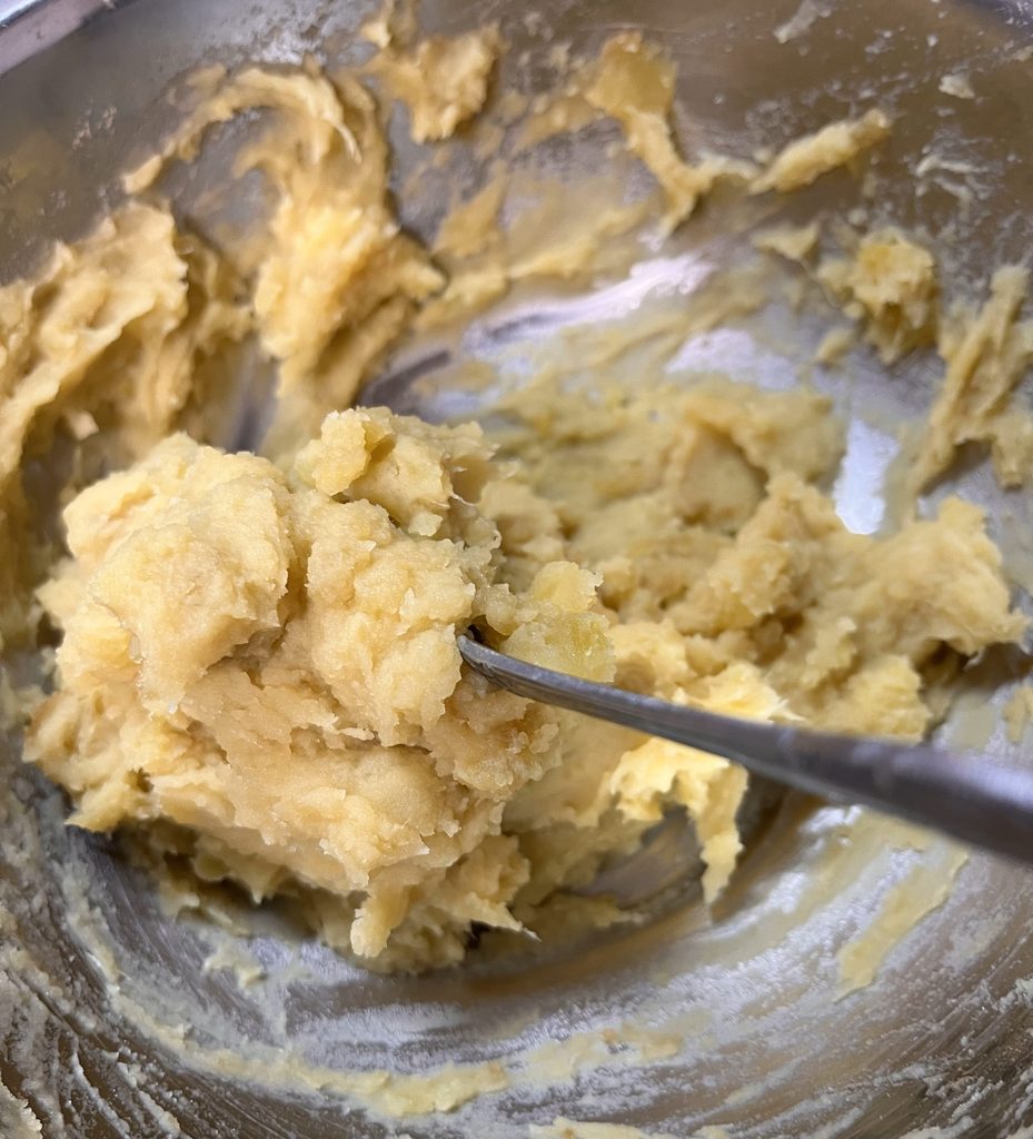 混ぜ合わせて、なめらかになったスイートポテト